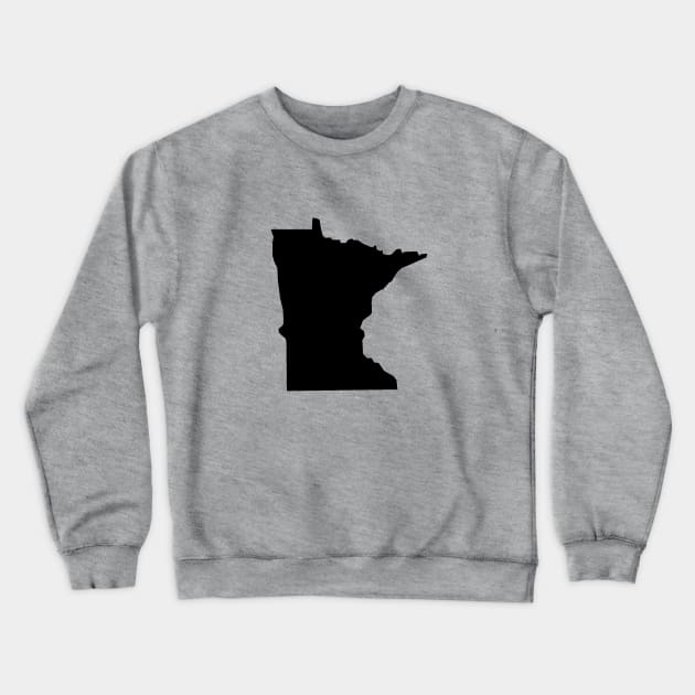 Minnesota Black Crewneck Sweatshirt by AdventureFinder